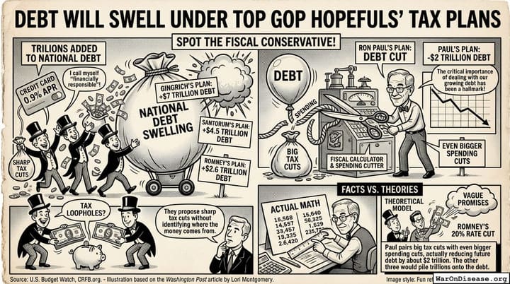 Debt Will Swell Under Top GOP Hopefuls' Tax Plans