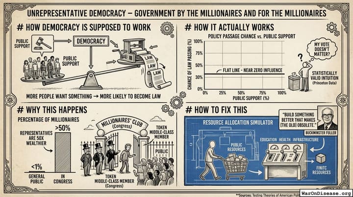 Unrepresentative Democracy – Government by the Millionaires and for the Millionaires