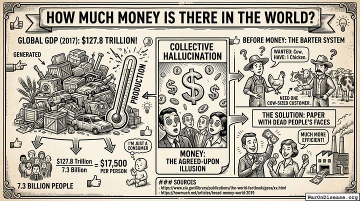 How much money is there in the world?