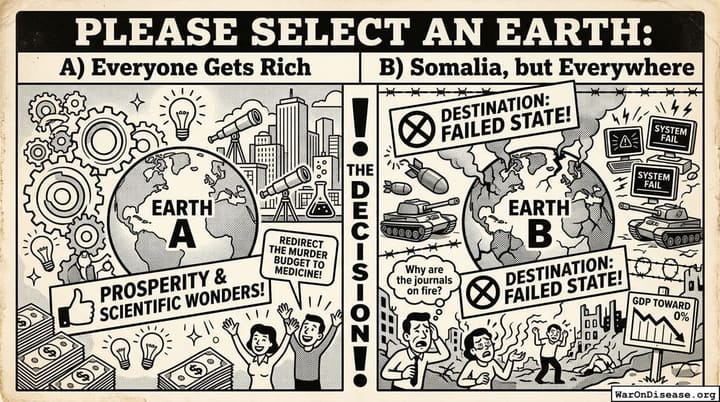 Please Select an Earth: A) Everyone Gets Rich B) Somalia, but Everywhere