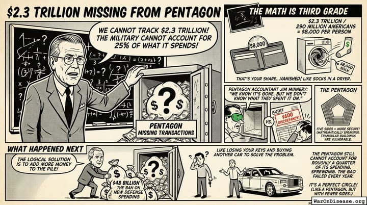 $2.3 Trillion Missing from Pentagon