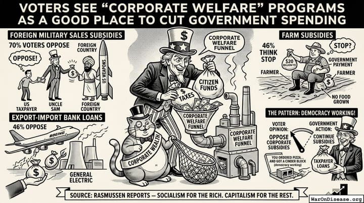 Voters See 'Corporate Welfare' Programs As A Good Place To Cut Government Spending