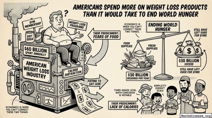 Americans Spend More on Weight Loss Products Than It Would Take to End World Hunger