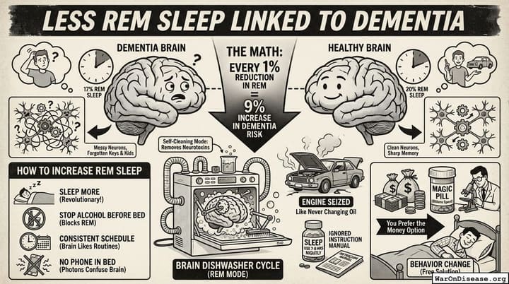 Less REM Sleep Linked to Dementia