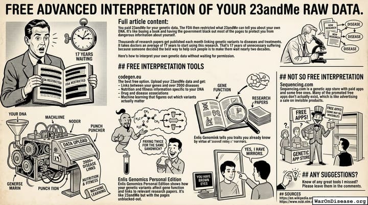 Free Advanced Interpretation of Your 23andMe Raw Data