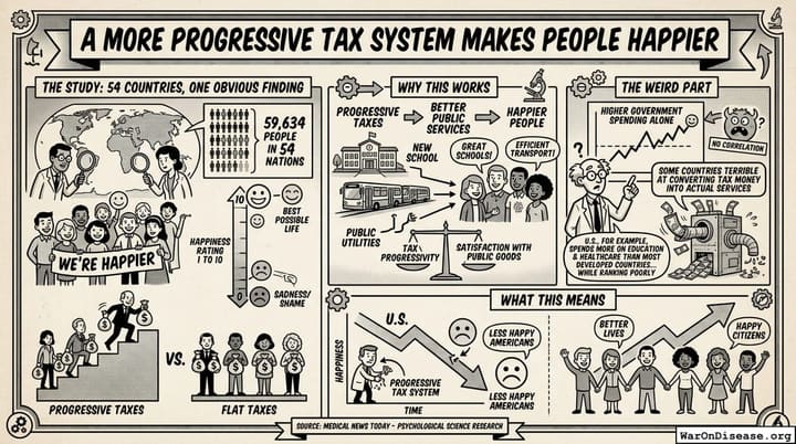A More Progressive Tax System Makes People Happier