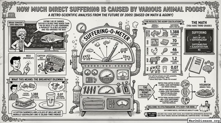 How Much Direct Suffering Is Caused by Various Animal Foods?