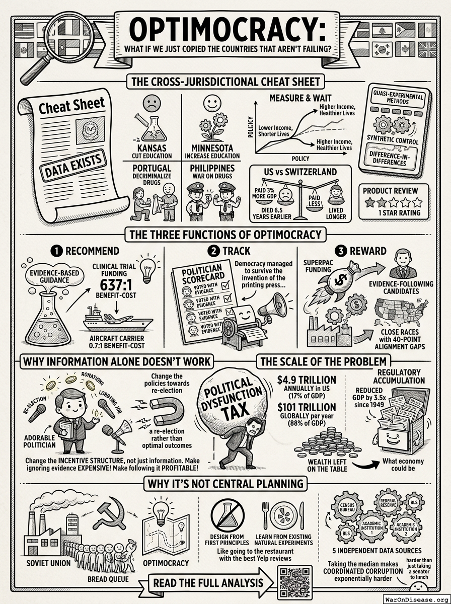 Infographic for Optimocracy: What If We Just Copied the Countries That Aren't Failing?