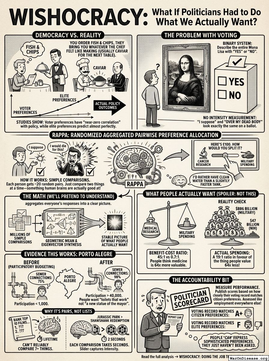 Infographic for Wishocracy: What If Politicians Had to Do What We Actually Want?