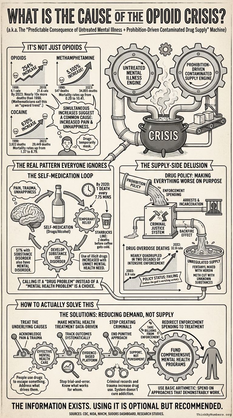 Infographic for What is the cause of the opioid crisis?