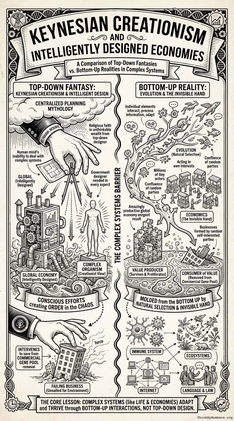 Infographic for Keynsian Creationism and Intelligently Design Economies