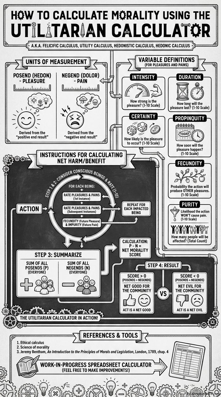 Infographic for How To Calculate Morality Using The Utilitarian Calculator