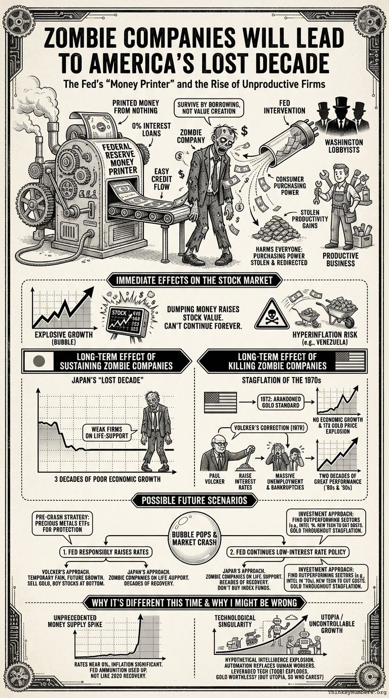 Infographic for Zombie Companies Will Lead to America's Lost Decade