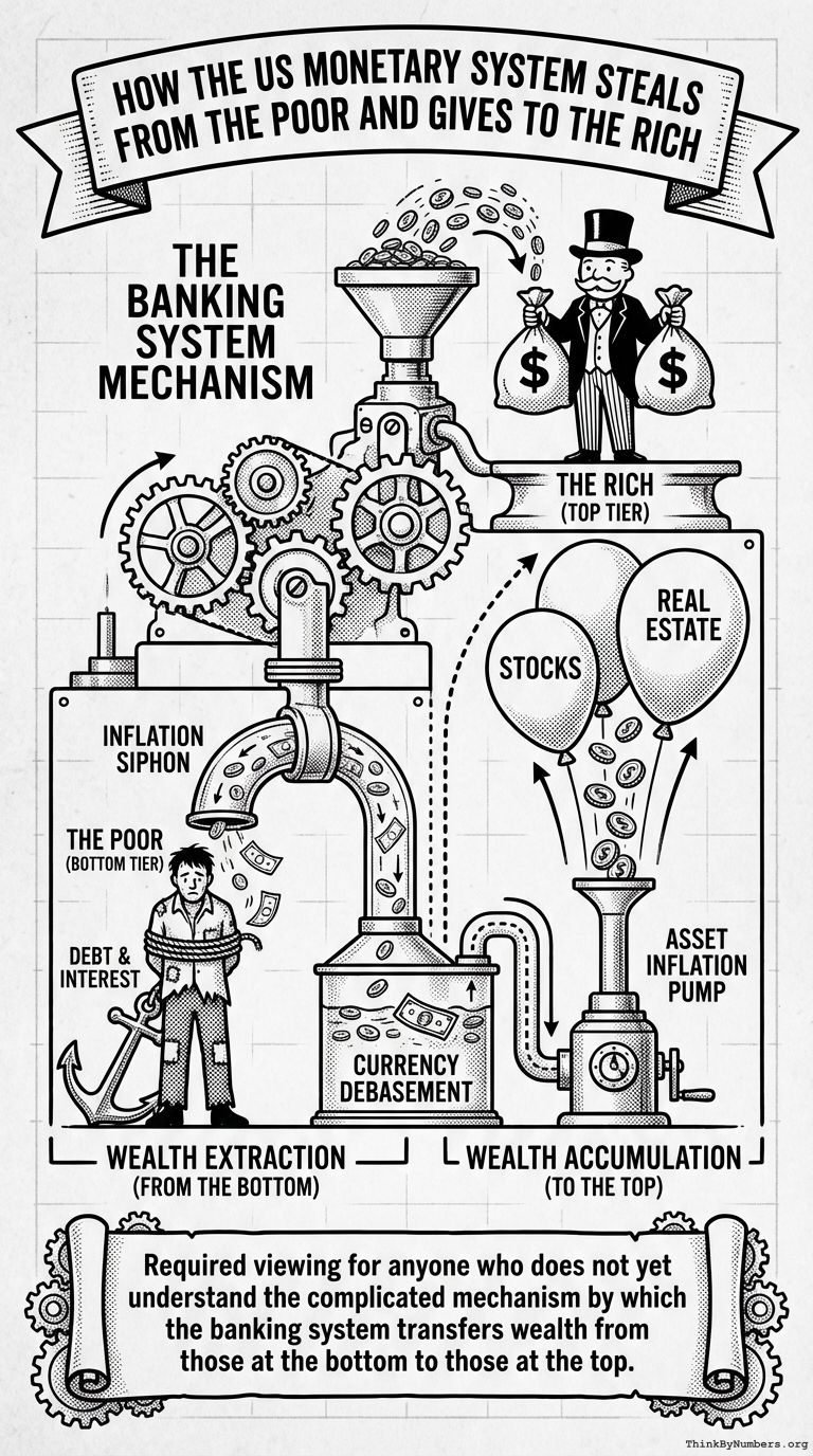 Infographic for How the US Monetary System Steals from the Poor and Gives to the Rich