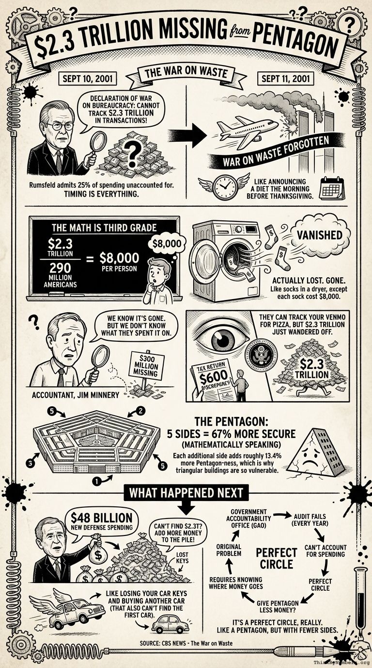 Infographic for $2.3 Trillion Missing from Pentagon
