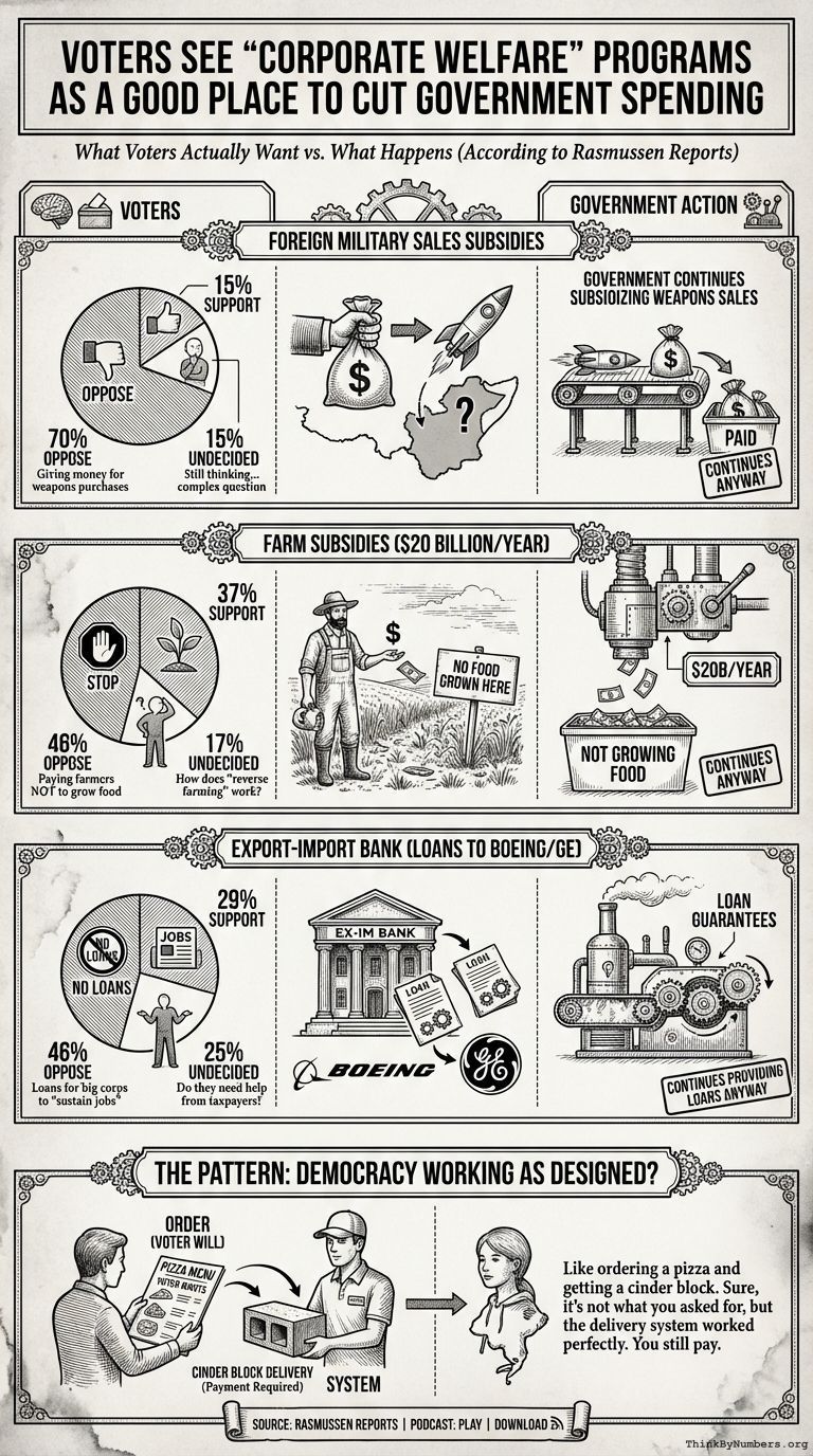 Infographic for Voters See 'Corporate Welfare' Programs As A Good Place To Cut Government Spending