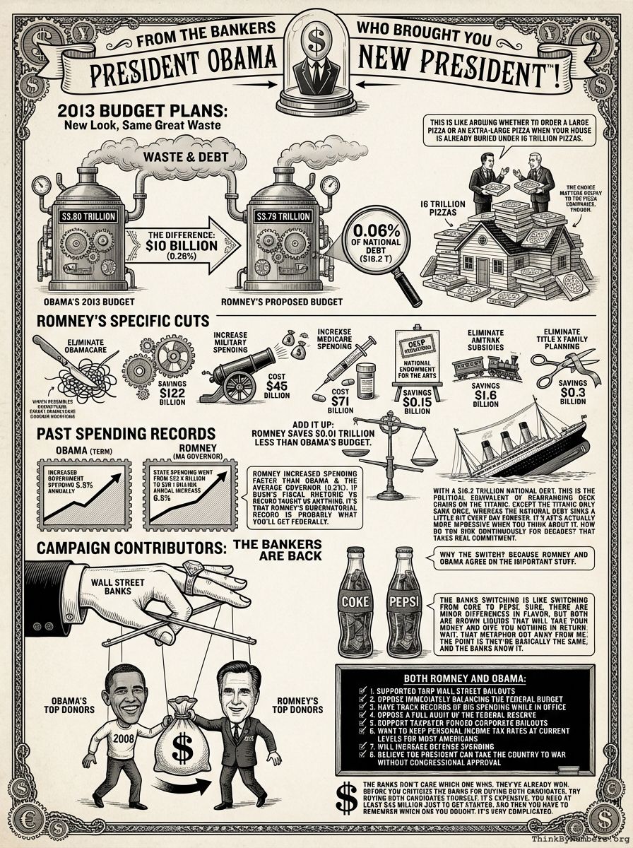 Infographic for From the Bankers Who Brought You President Obama Comes NEW PRESIDENT™!