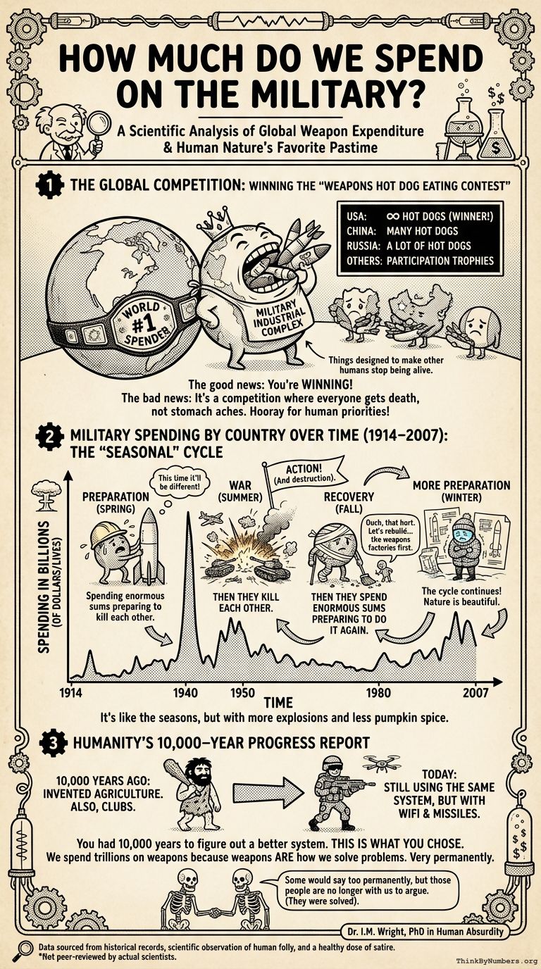 Infographic for How much do we spend on the military?
