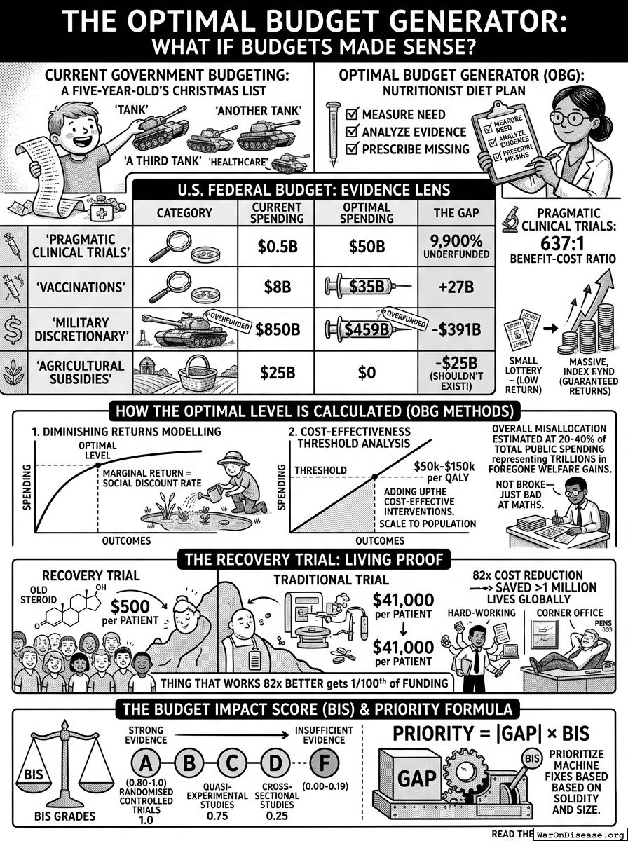 Infographic for The Optimal Budget Generator: What If Budgets Made Sense?