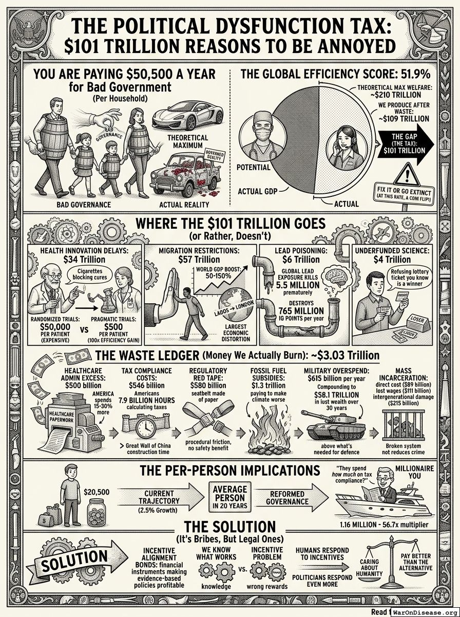 Infographic for The Political Dysfunction Tax: $101 Trillion Reasons to Be Annoyed