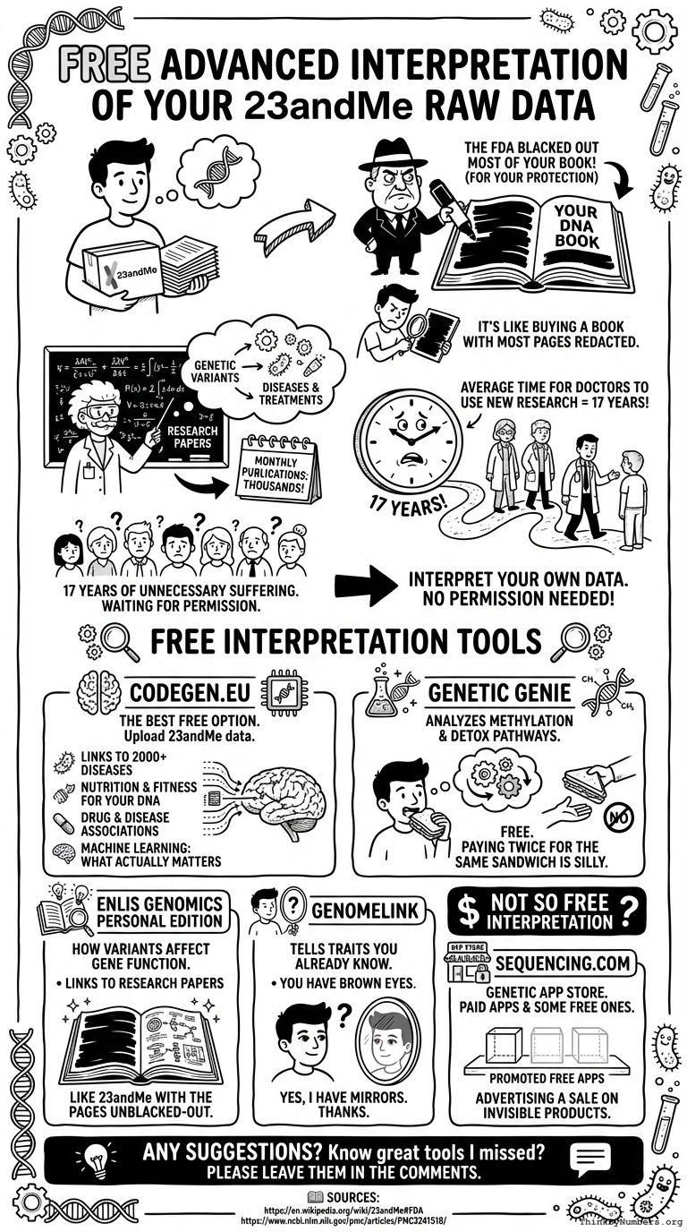 Infographic for Free Advanced Interpretation of Your 23andMe Raw Data