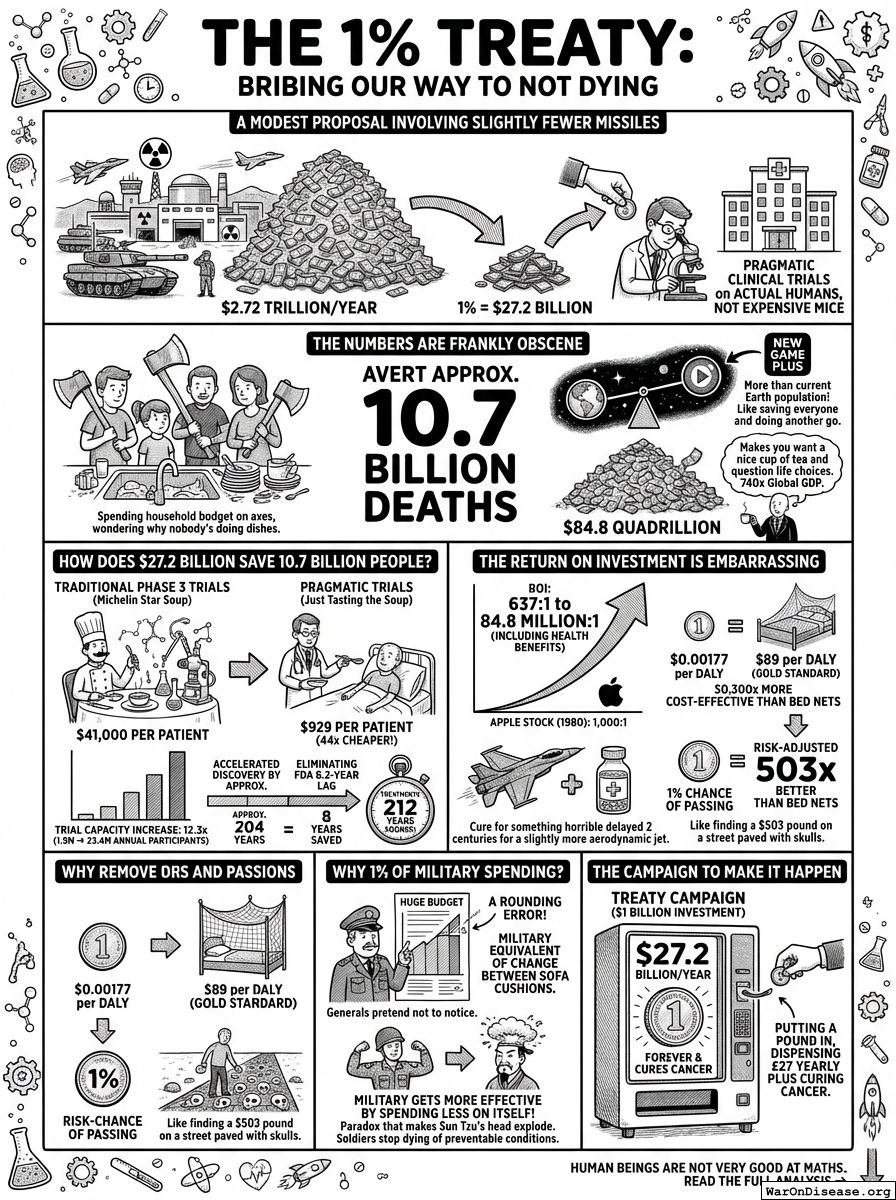 Infographic for The 1% Treaty: Bribing Our Way to Not Dying