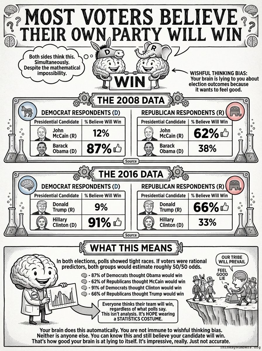 Infographic for Most Voters Believe Their Own Party Will Win