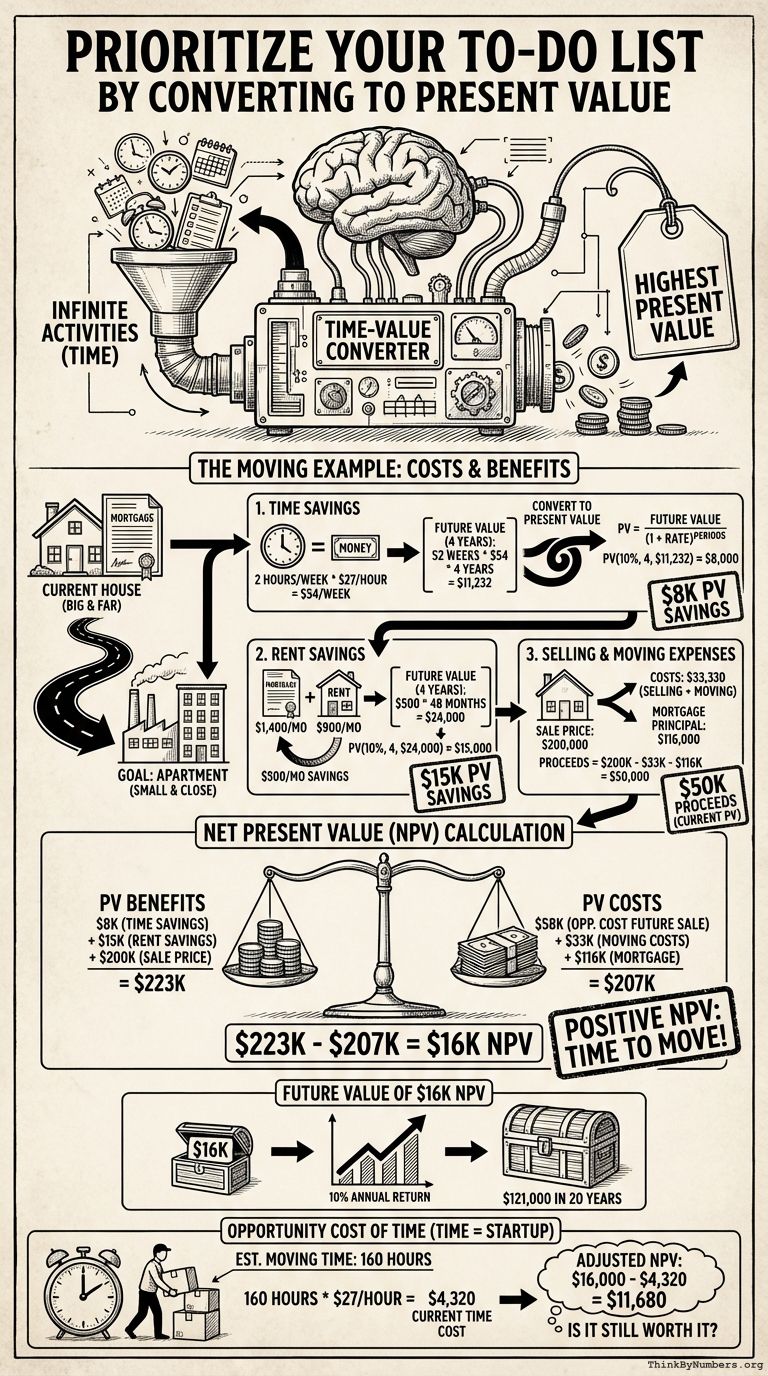 Infographic for Prioritize Your To-Do List By Converting To Present Value