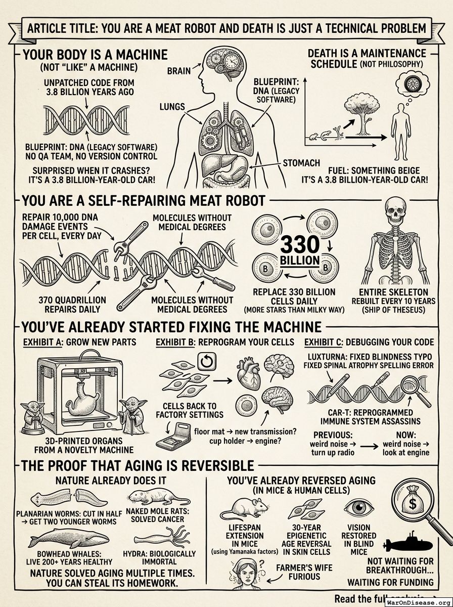 Infographic for You Are a Meat Robot and Death Is Just a Technical Problem