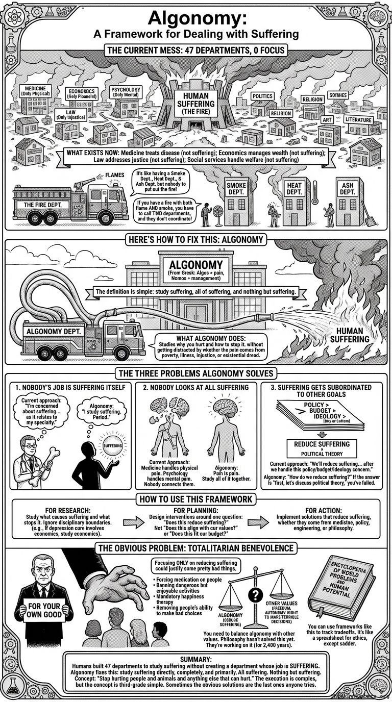 Infographic for Algonomy: A Framework for Dealing with Suffering