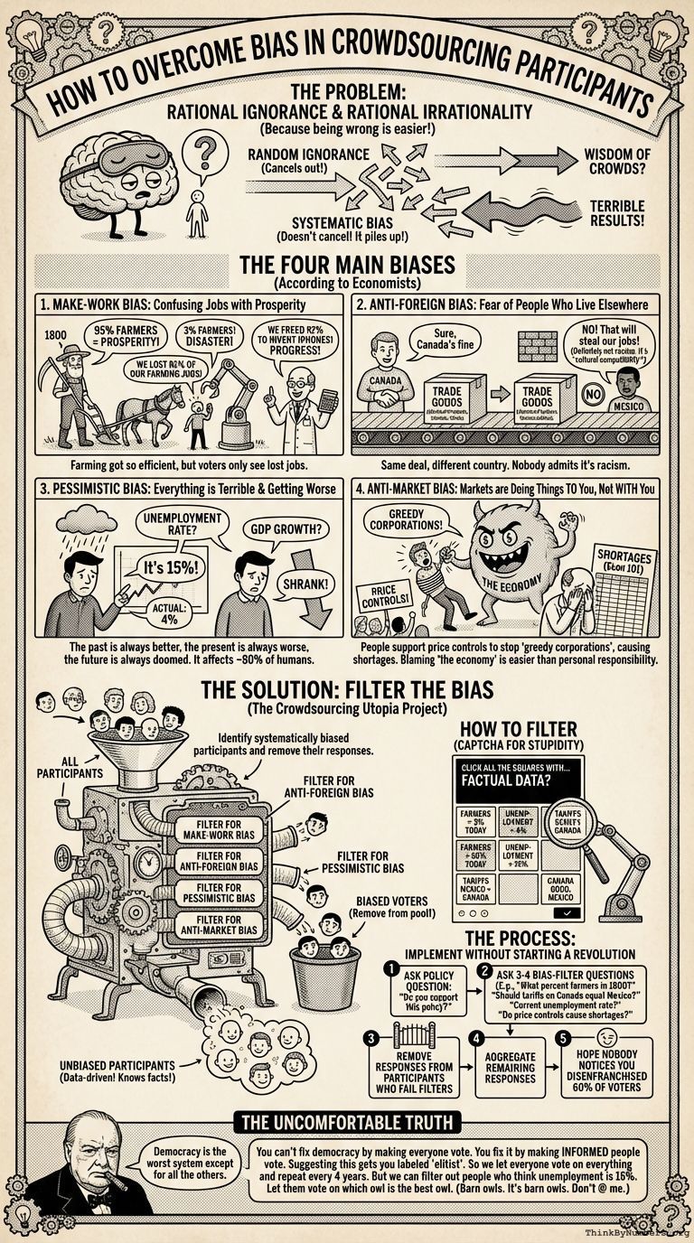 Infographic for How to Overcome Bias in Crowdsourcing Participants