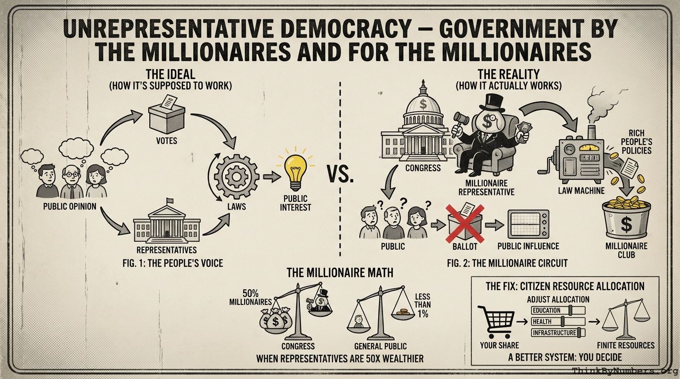 Unrepresentative Democracy – Government by the Millionaires and for the Millionaires
