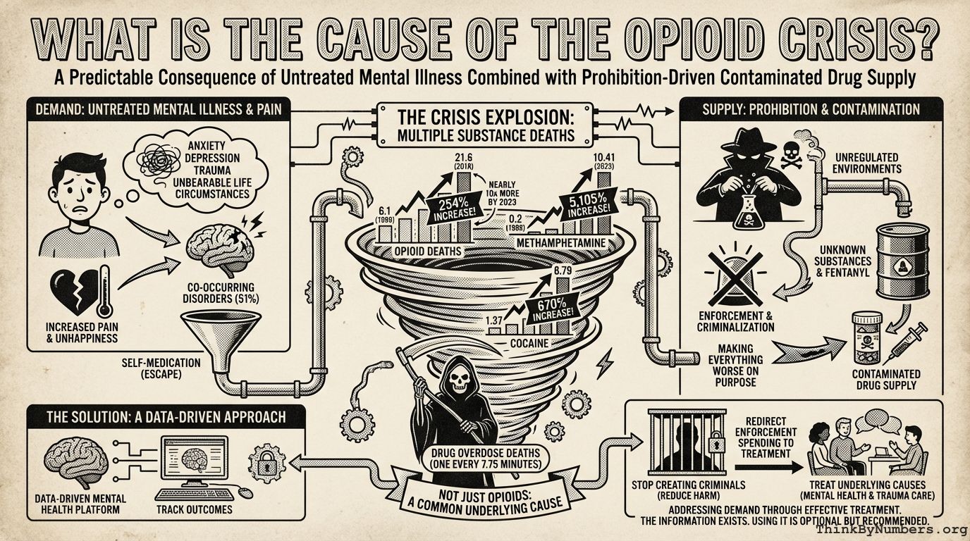 What is the cause of the opioid crisis?