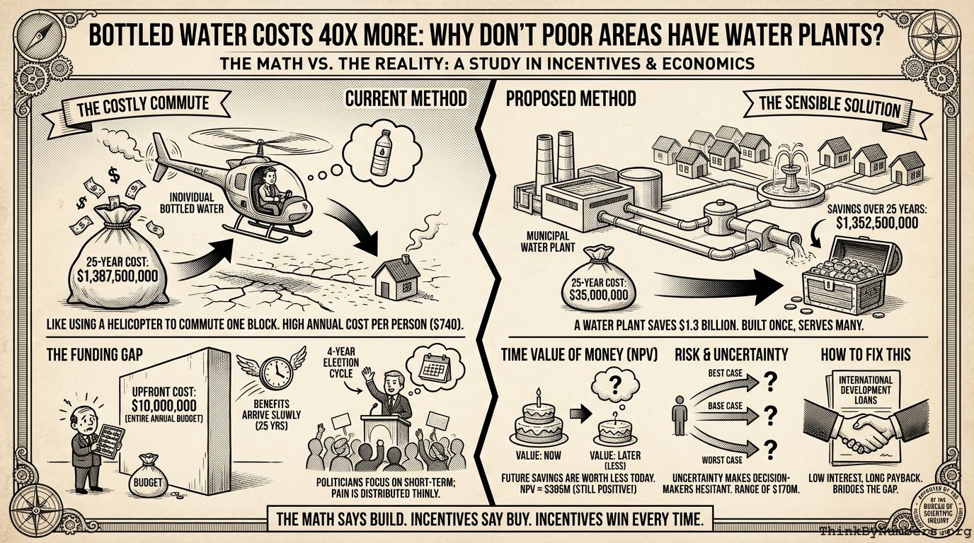 Bottled Water Costs 40x More: Why Don't Poor Areas Have Water Plants?