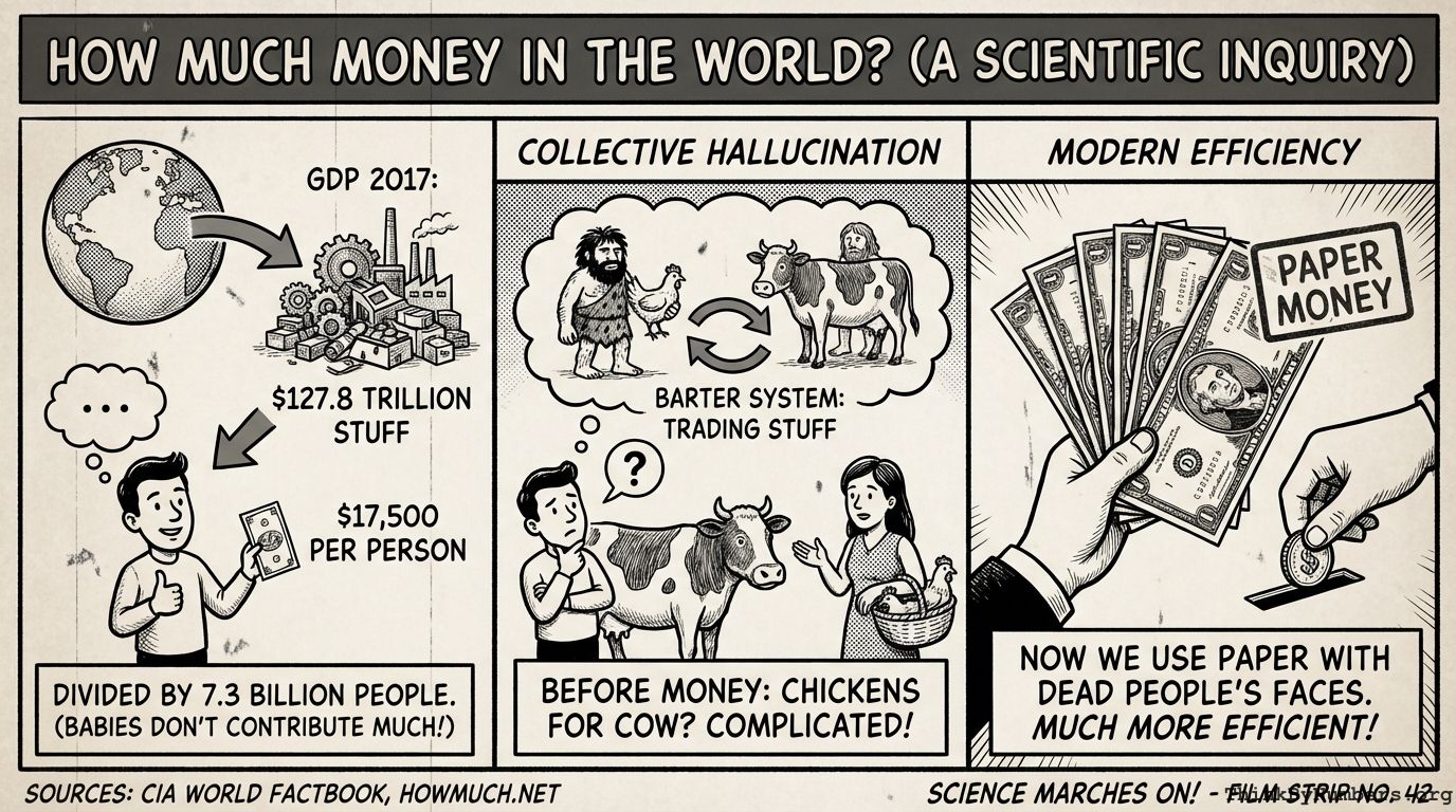 How much money is there in the world?