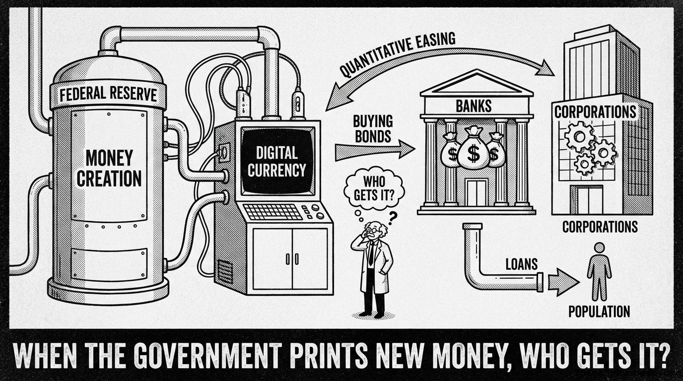 When the government prints new money, who gets it?