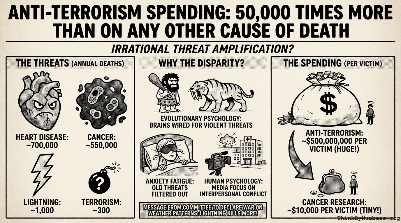 Anti-Terrorism Spending 50,000 Times More Than on Any Other Cause of Death