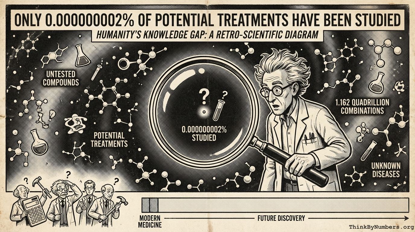 Only 0.000000002% of Potential Treatments Have Been Studied
