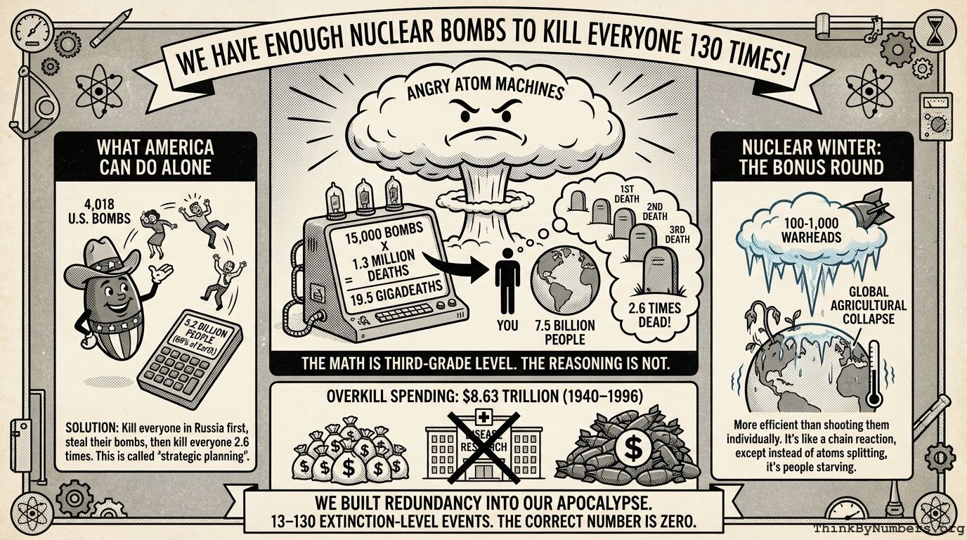 We Have Enough Nuclear Bombs to Kill EVERYONE 130 Times