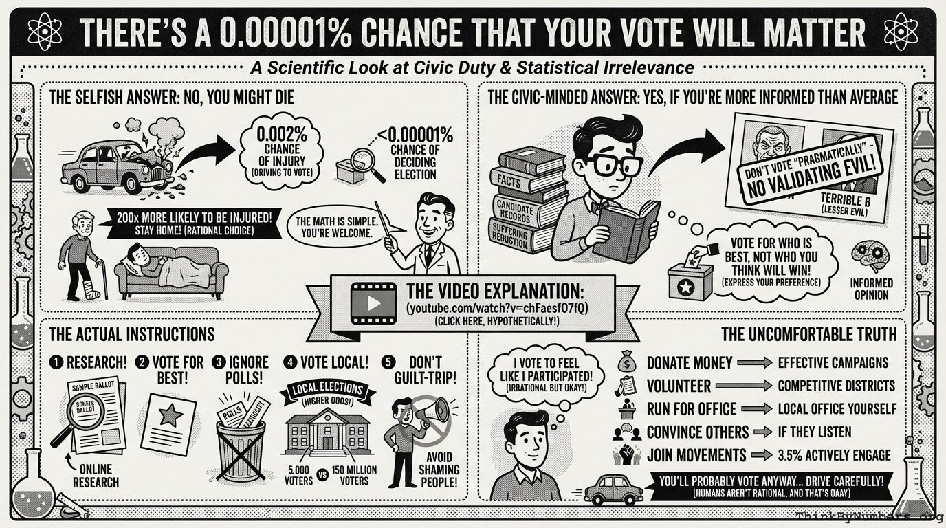 There's a 0.00001% Chance that Your Vote Will Matter
