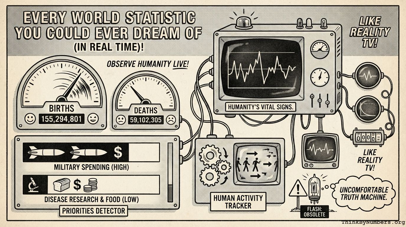 Every World Statistic You Could Ever Dream Of (In Real Time)!