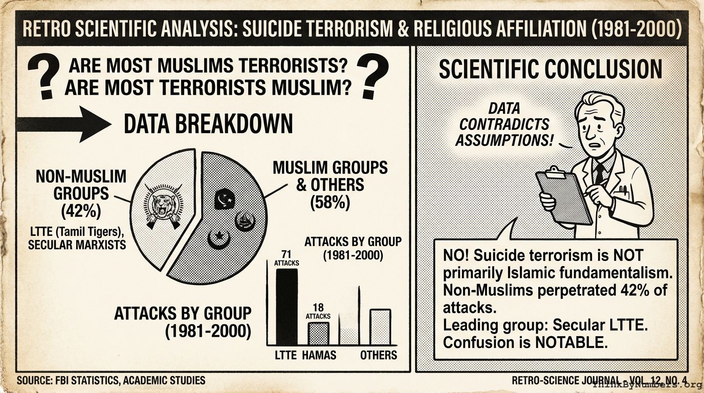 Are most Muslims terrorists? Are most terrorists Muslim?